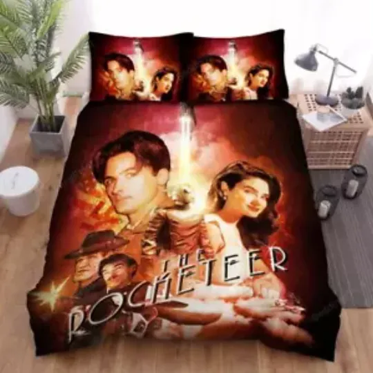 Discover The Rocketeer 1991 Movie Disney Picture Quilt Duvet Cover Set Pillowcase Kids