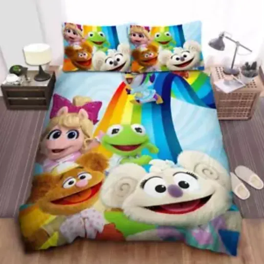 Discover The Muppets Babies Series On Disney Junior Art Quilt Duvet Cover Set Queen
