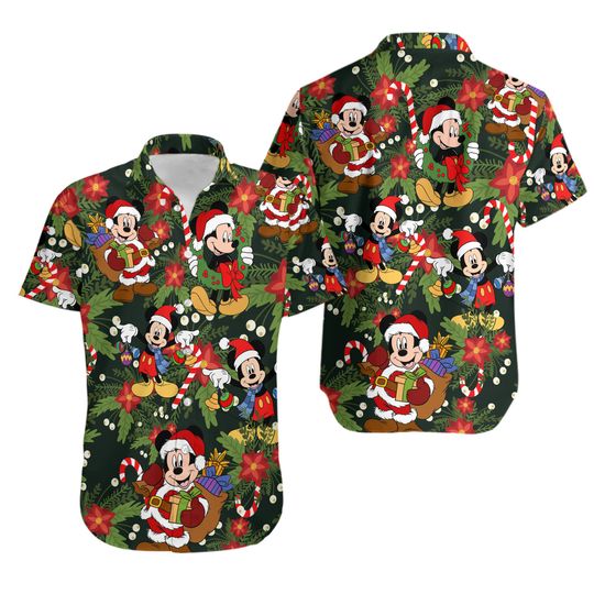 Discover Christmas Mickey Button Shirt, Mickey Mouse Shirt, Mickey Disney Button Shirt