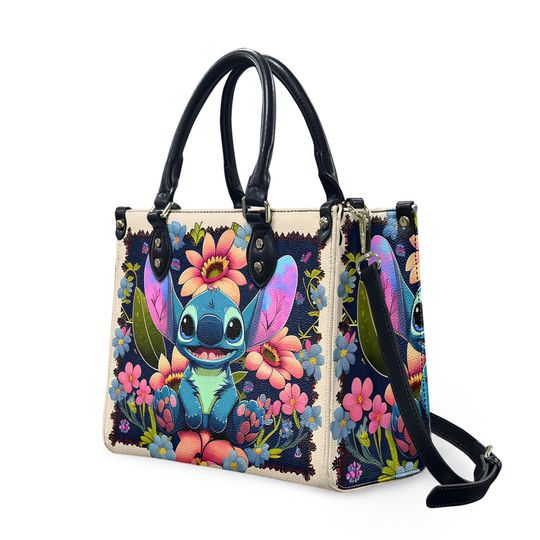 Stitch Leather Handbag, Disney Stitch Bag/Travel Bag