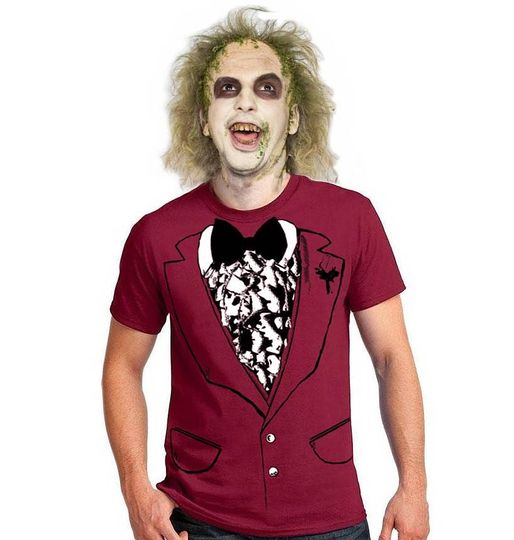 Beetlejuice Halloween Costume Shirt | Funny Costume | Easy Costume | Mens Costume t-shirt tuxedo party Movie beetle juice suit tshirt