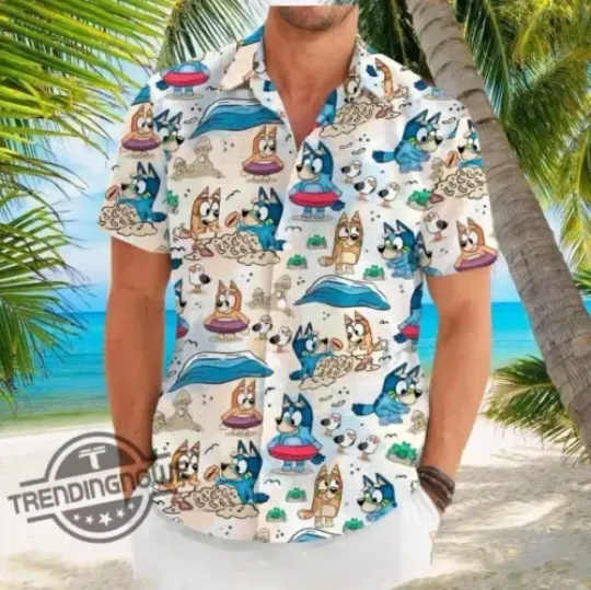Rad Dad BlueyDad Hawaiian Shirt BlueyDad Family Shirt Rad Dad BlueyDad Shirt