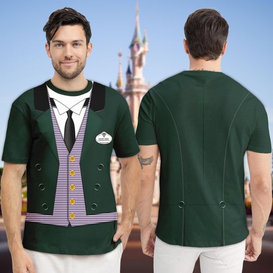 Haunted Men Butler Shirt, Haunted Mansion Halloween Costume For Family Group T shirt, Horror Movie Shirt, Halloween Character Matching Tee