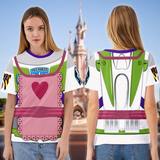 Mrs. Nesbitt 3D Costume Shirt, Buzz Lightyear Astronaut Toy Halloween 3D Shirt, Toy Story Halloween Costume For Family Group T-Shirt