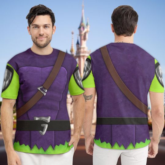 Green Goblin Costume T-Shirt, The Amazing Spider Man Character All Over Print Shirt, Green Goblin Cosplay Costume Tee, Halloween 3D T-Shirt