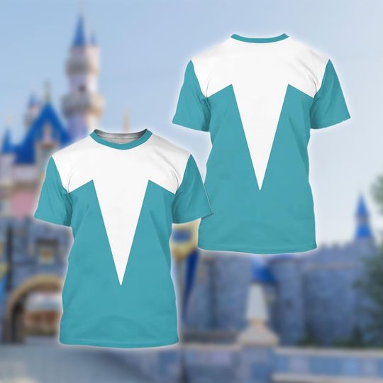 Frozone The Incredibles Costume T-Shirt, The Incredibles Cosplay Costume Tee, Halloween All Over Print 3D Outfits, Frozone Cosplay Tee