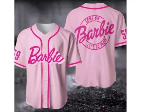 Vintage Barbie Movie Baseball Jersey, Custom Barbie Baseball Fan Shirt
