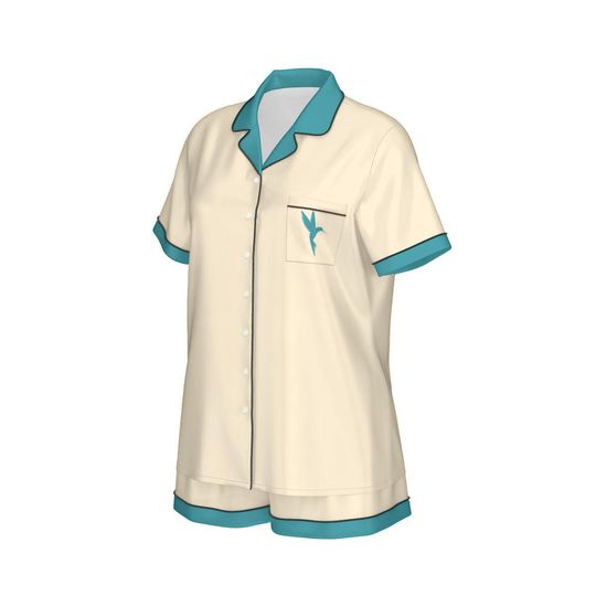 The Pocahontas Women's Imitation Short Sleeve Silk Pajama Set