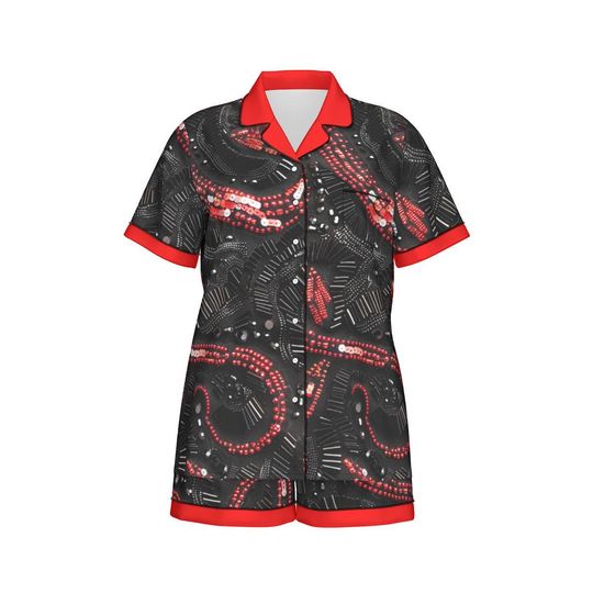 The Reputation Women's Short Sleeve Pajama Set **details printed on fabric**