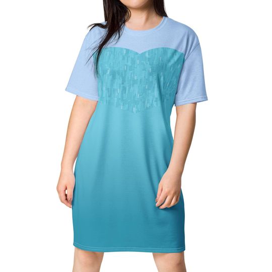 Elsa Costume T-shirt Dress | Halloween | Cosplay | Women's Clothing