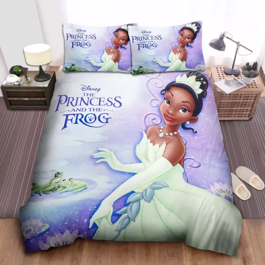 Disney Princess Tiana Bedding Sets: Duvet Cover, Comforter, Bed Sheet Spread