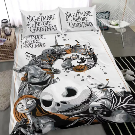 Jack And Sally The Nightmare Before Christmas Disney Bedding Set