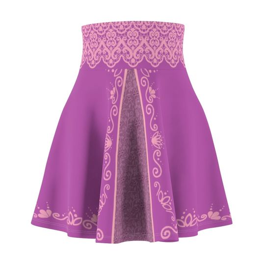 Tangled Rapunzel Inspired - Cosplay - Disney Bounding - Halloween  Women's Skater Skirt