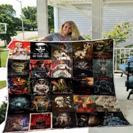 Annabelle Quilt, Horror Movie Quilt Blanket Soft and Cozy Luxury