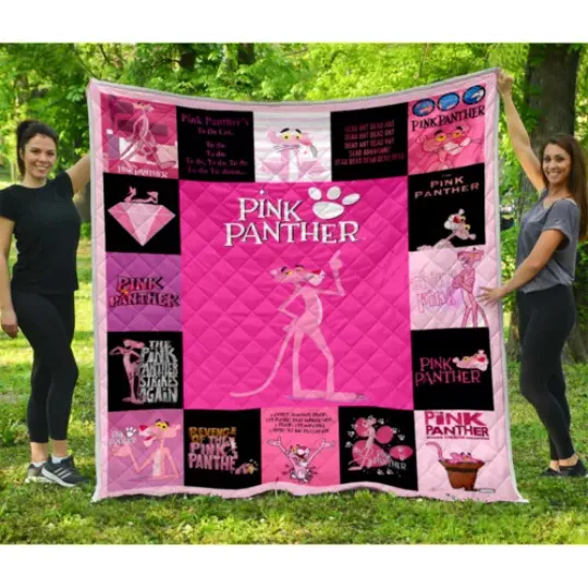 The Pink Panther Quilt, The Pink Panth Movies Quilt Blanket Soft and Cozy Luxury