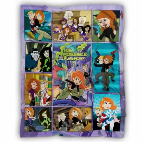 Kim Possible Blanket, Kim Possible Cartoon Throw, Sherpa Blanket