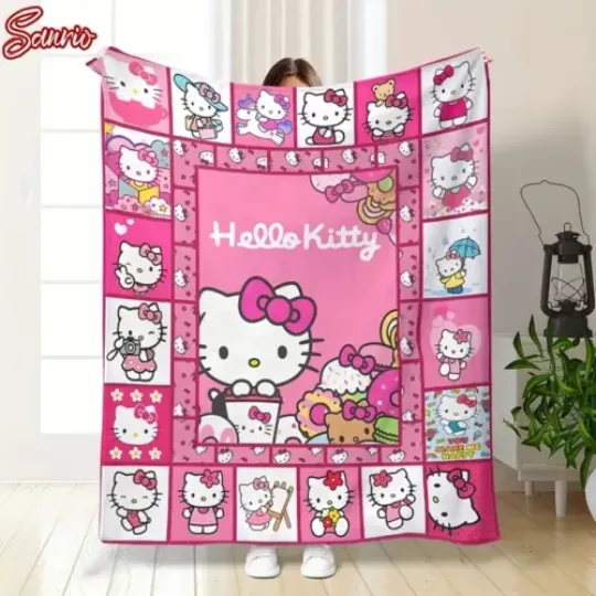 Throw Blanket Sanrio Hello Kitty Plush Blanket