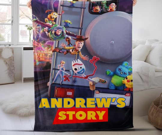 Personalized Disneyland Toy Story Blanket, Custom Name Disneyland , Toy Story Characters, Toy Story Birthday, To Infinity And Beyond