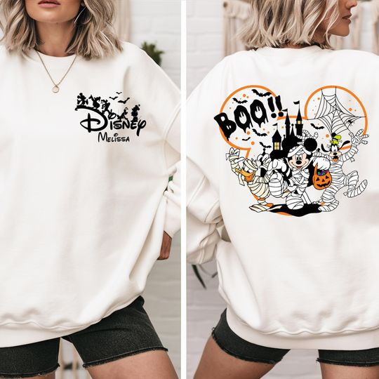 Custom Disney Halloween Sweatshirt,Halloween Disneyworld Trip Sweatshirt,Halloween Party Sweater,Boo To You Mickey Sweatshirt,Spooky Season