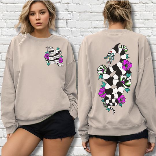 Beetle juice Sandworm Halloween Horror Movie shirt, sweater, long sleeve, Sweatshirt , unisex, mens, womens, Spooky comfy top