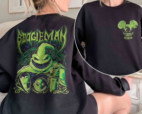 Two-sided Disney Halloween Let's Oogie Boogie Shirt, Personalized Mickey Ears The Nightmare Before Christmas, Oogie Boogie Bash 2024 Shirt