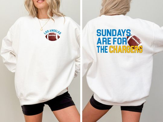 Los Angeles Chargers Football Shirt, Sundays are for the Chargers, football, Football Shirt, Los Angeles Football, Chargers Football