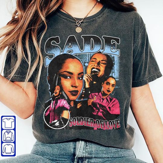 Vintage 90s Sade Bootleg T-Shirt, Sade Shirt Double Sided, Rap Graphic Retro Shirt, Rapper Fan Gift Merch, Rapper T-Shirt, Gift For Her