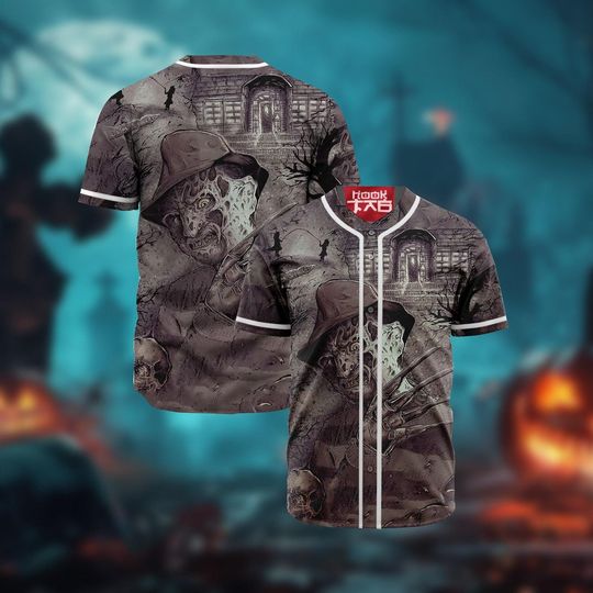 Freddy Krueger Baseball Jersey, Nightmare On Elm Shirt, Horror Movie Shirt, Scary Movie Shirt