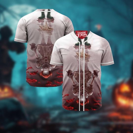 Halloween Jersey Shirt, IT Movie Shirt, Pennywise Baseball Shirt