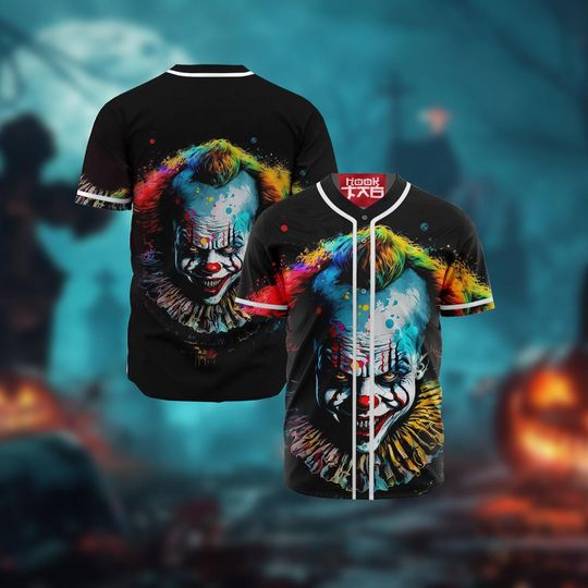 Halloween Baseball Shirt, Pennywise Baseball Shirt, IT Movie Shirt, Horror Movie Shirt, Halloween Gift