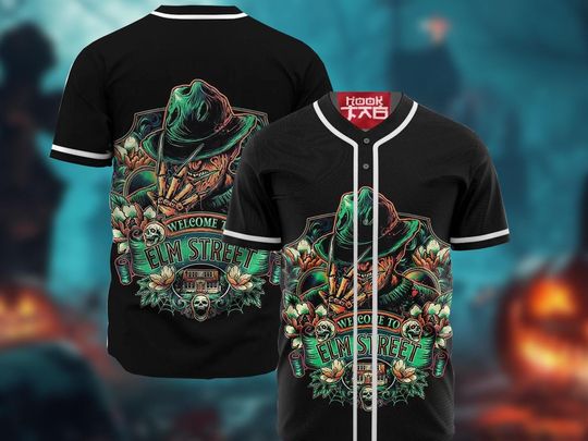 Freddy Krueger Baseball Jersey, Halloween Baseball Shirt, Horror Movie Shirt
