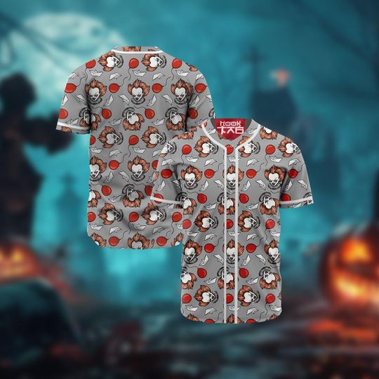 Pennywise Baseball Jersey, Meet The Dancing Clown Youll Float Too Baseball Shirt, Horror Movie Shirt