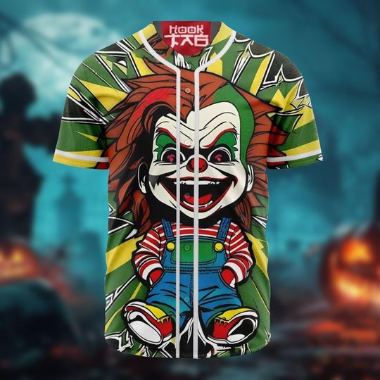Pennywise Shirt, Halloween Baseball Jersey, IT Movie Shirt, Horror Movie Shirt, Scary Movie Shirt, Halloween Gift Fan