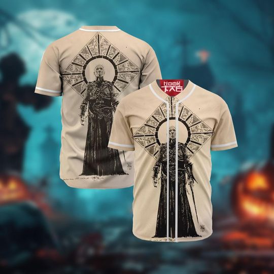 Hellraiser Baseball Jersey, Pinhead Shirt, Halloween Baseball Jersey, Hellraiser Horror Movie Character Halloween Baseball Jersey Shirt