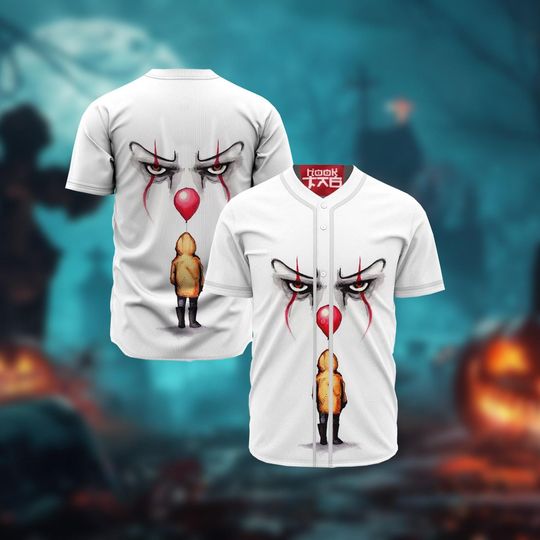 Pennywise Baseball Shirt, Meet The Dancing Clown Youll Float Too Baseball Shirt, Horror Movie Shirt