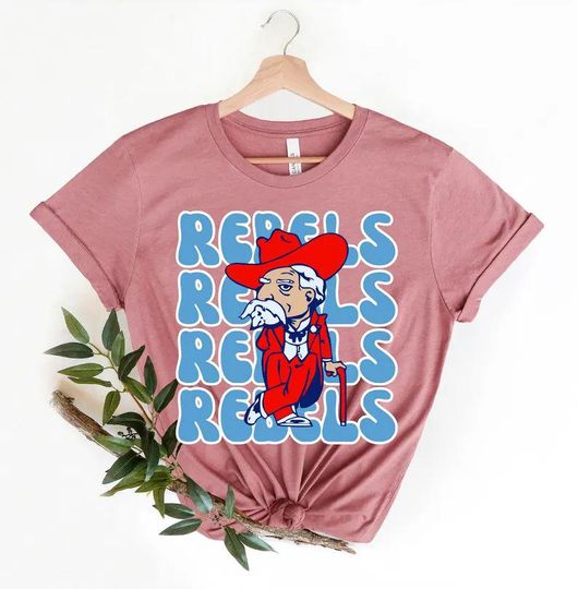 Rebels Shirt, Ole Miss Rebels Shirt, Colonel Reb Shirt, Mississippi University Football Team Shirt, Game Day Shirt, Rebels Mascot Shirt