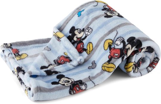 Discover Disney Characters Flannel Fleece Baby Blanket - Soft & Cozy 30x40 Inches, Featuring Mickey Mouse, Minnie Mouse, Winnie The Pooh, and Dumbo