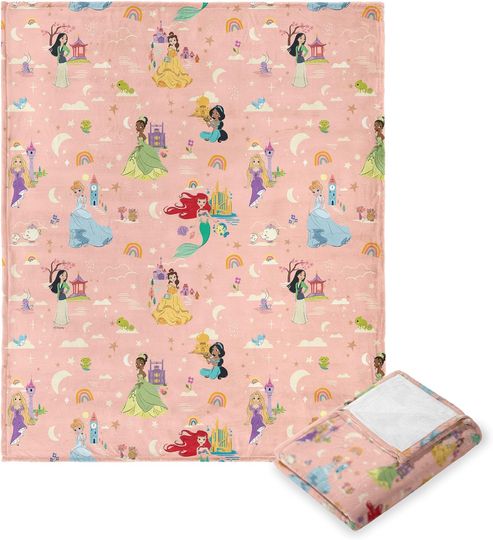 Northwest Disney Princess Silk Touch Throw Blanket, 50" x 60", Dream Girls