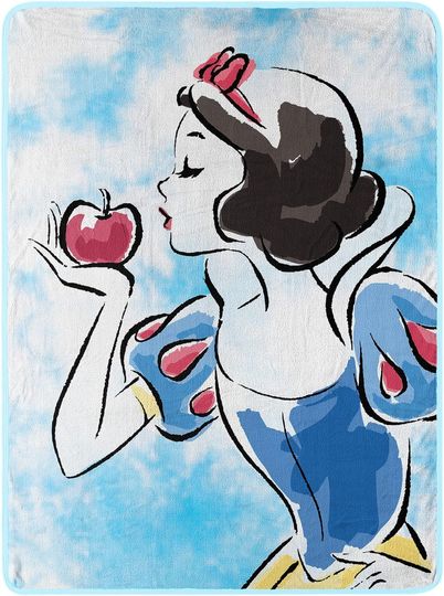 Northwest Disney Princess Micro Raschel Throw Blanket, 46" x 60", Red Apple