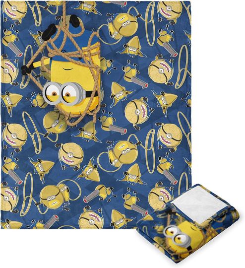 Northwest Despicable Me 4 Cloud Throw Blanket, Super Soft Plush Blanket, 50 x 60 inches, Just Hanging