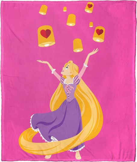 Northwest Disney Princess Silk Touch Throw Blanket, 50" x 60", Floating Valentines