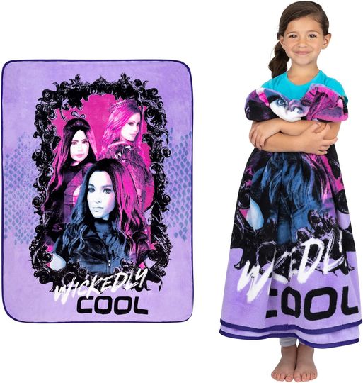 Franco Kids Bedding Soft Plush Micro Raschel Throw, 46 in x 60 in, Disney Descendants 3