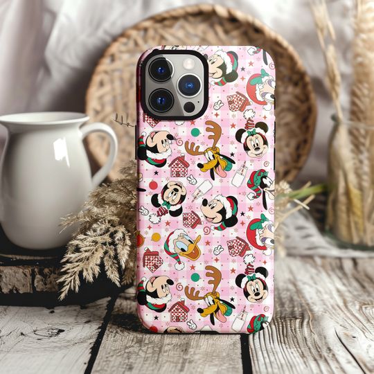 Christmas Mickey Phone Case, Disney Christmas Phone Case, Mickey Mouse Phone Case, Disney Gift, Magsafe Iphone Case