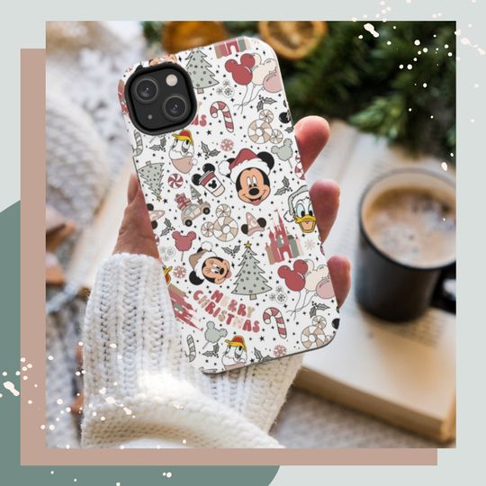 Christmas Mickey Phone Case, Disney Christmas Phone Case, Mickey Mouse Phone Case, Disney Gift, Magsafe Iphone Case
