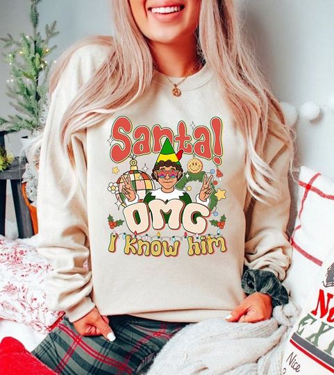 Budddy The Elf Christmas Movie Shirt, Santa I Know Him Shirt, Christmas Elf Movie Shirts, Christmas Gifts Shirts, Christmas Holiday Shirts