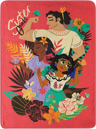 Northwest Disney's Encanto Micro Raschel Throw Blanket, 46" x 60", Sister Fun