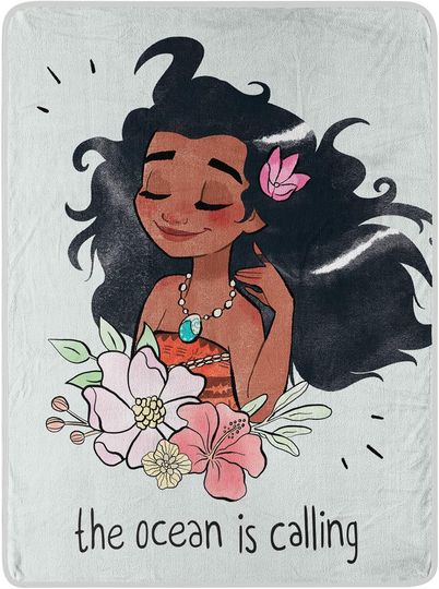 Northwest Moana Micro Raschel Throw Blanket, 46" x 60", Ocean Calling