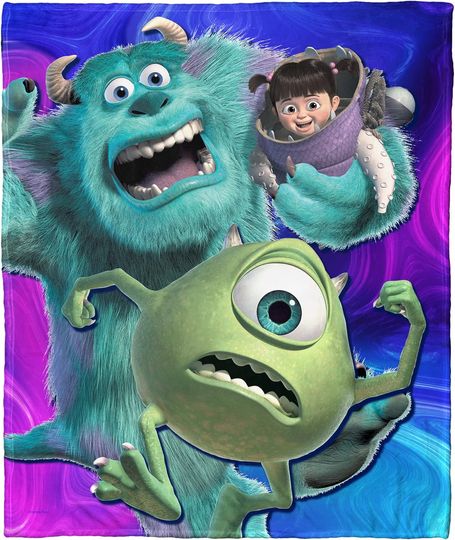 Northwest Monsters Inc Silk Touch Throw Blanket, 50" x 60", Monster Run