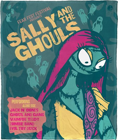 Northwest Nightmare Before Christmas Silk Touch Throw Blanket, 50" x 60", Ghoulish Sally