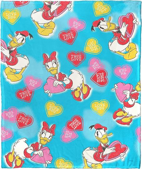 Northwest Disney's Donald Duck Silk Touch Throw Blanket, 50" x 60", True Love
